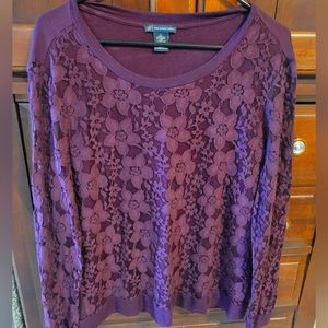 Adrienne Papell soft lacy top